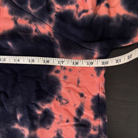 Sundry Sweatshirt Women Medium Tie Dye Pullover Crewneck Sweater Soft Coral Blue - Picture 7 of 9
